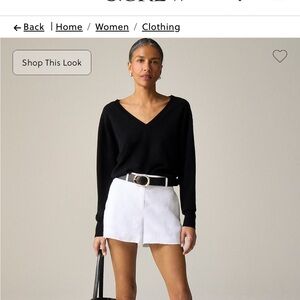 J. Crew White  Linen Shorts NWT